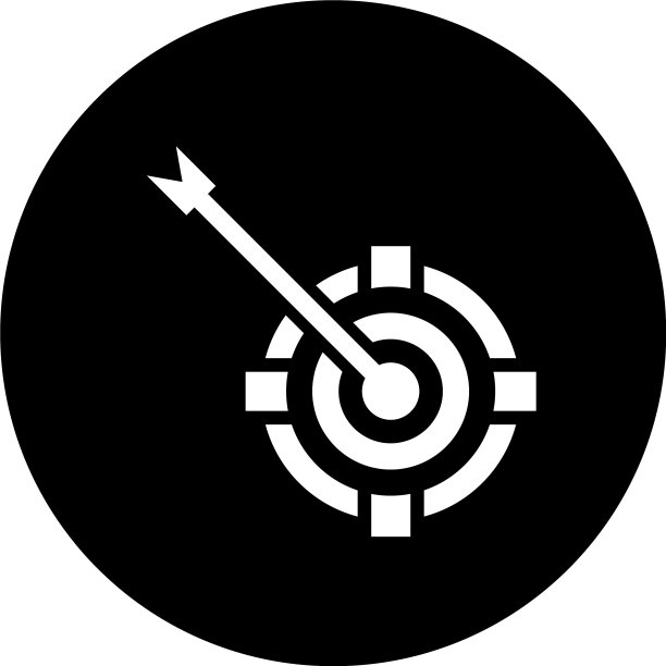 Seo目标图标黑色图形图片下载