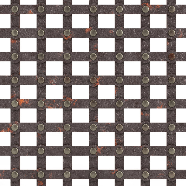 中世纪城堡大门金属格特写。三维渲染图片下载