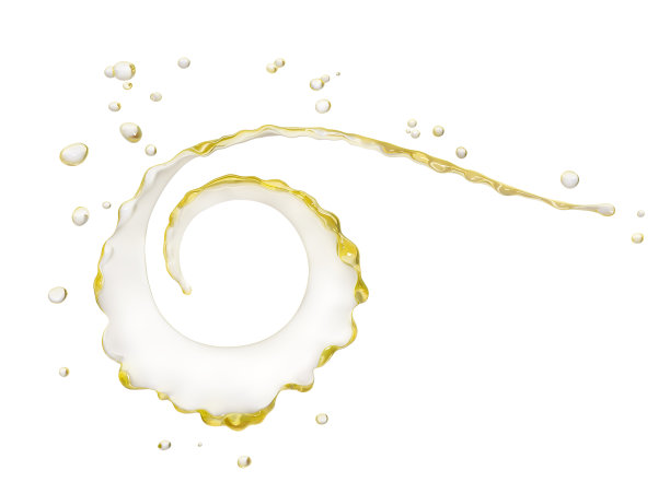 飞溅的液体，飞溅的奶油插图，孤立的3d渲染图片下载