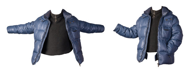 夹克和毛衣孤立在白色背景图片下载