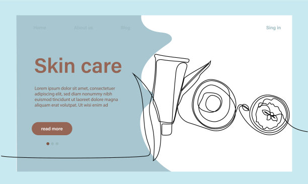 护肤概念登陆页面模板图片下载