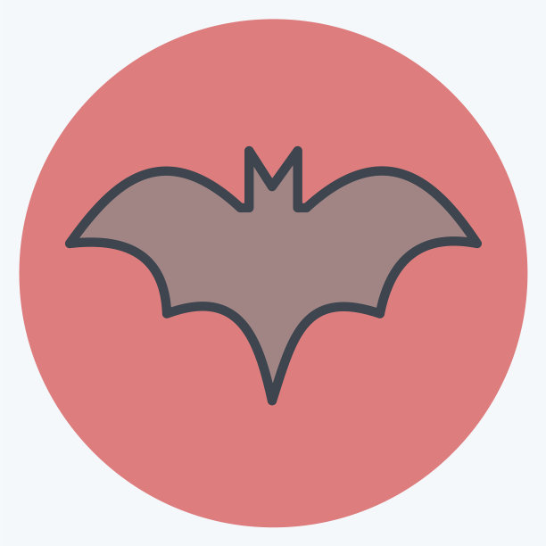 图标蝙蝠适合万圣节的标志色伴侣图片下载