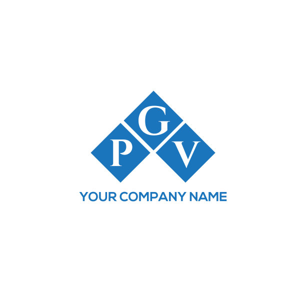 PGV字母logo设计在白色背景PGV图片下载