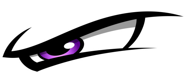 卡通眼睛愤怒邪恶的表情向量图形汽车贴纸和摩托车头盔贴纸图片下载