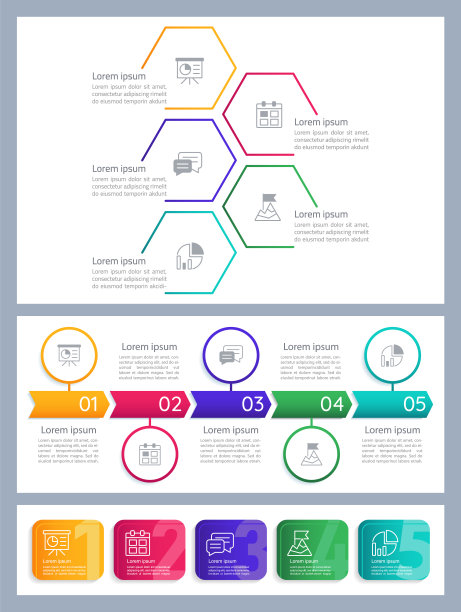 规划信息图设计模板集图片下载