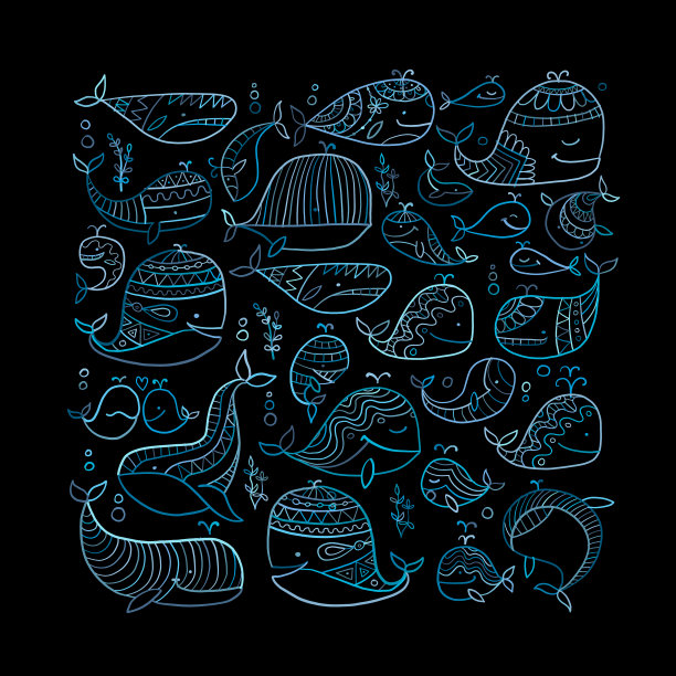 野鲸稚气方框为您图片下载