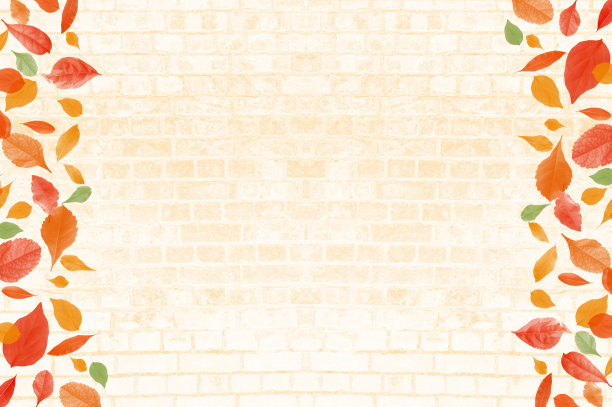 树叶的背景插图，形象的秋天图片下载