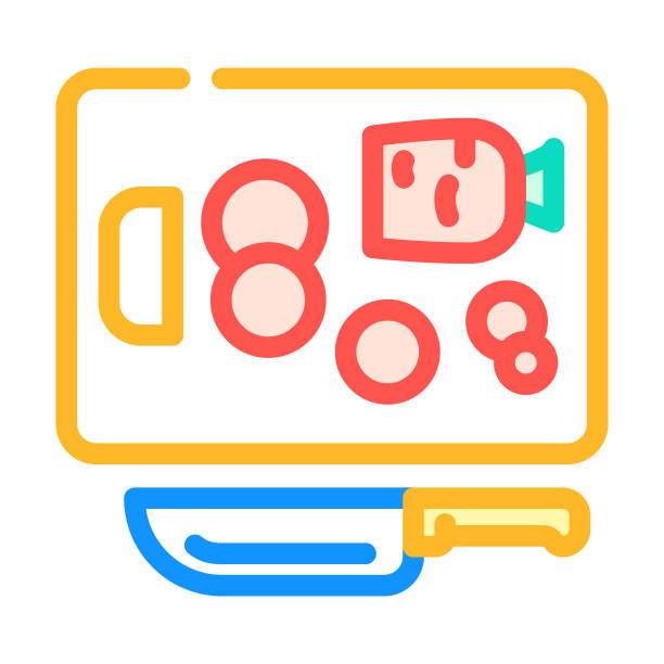 胡萝卜片环形彩色图标矢量插图图片下载