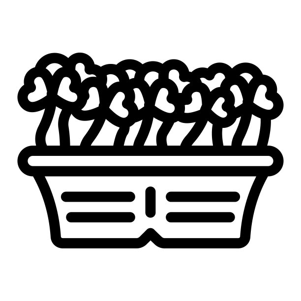 萝卜苗线矢量图标插图图片下载