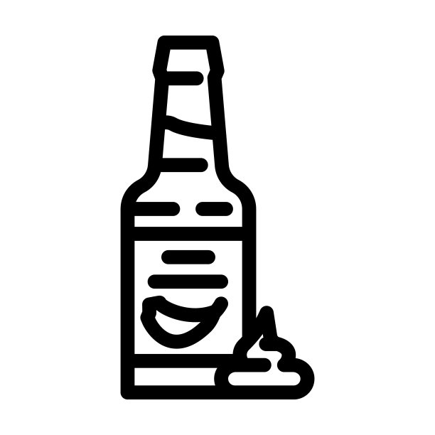 香辣蒜蓉酱线性图标矢量图图片下载