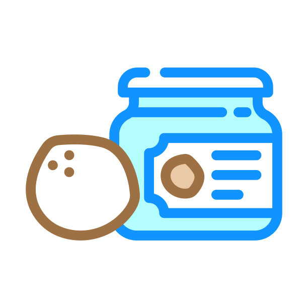 粘贴椰子热带颜色图标矢量插图图片下载