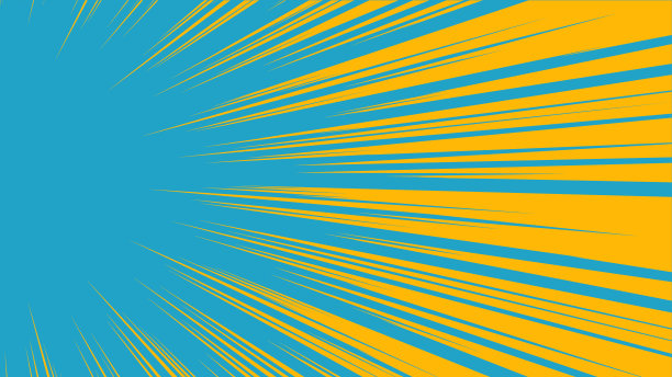 彩色集中线插图材料图片下载