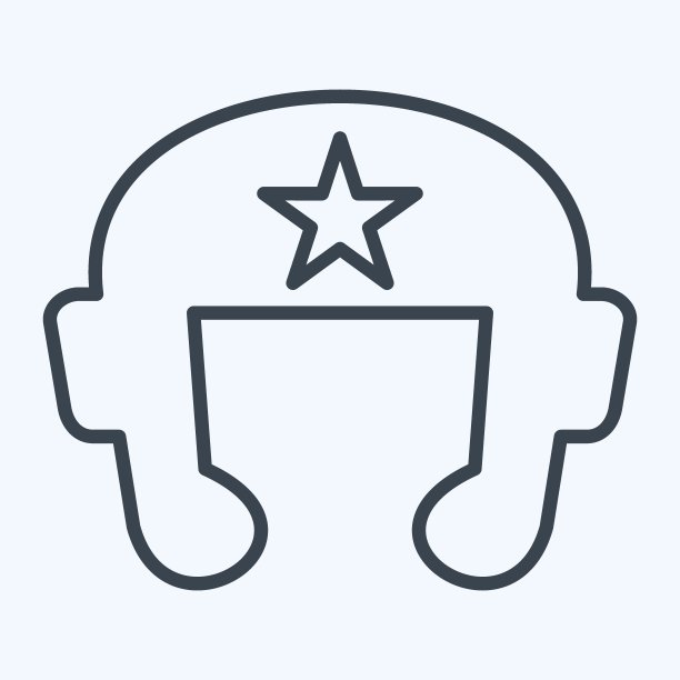 图标拳击头盔。与格斗运动相关的符号。行风格。简单的设计可编辑。简单illustration.boxing图片下载