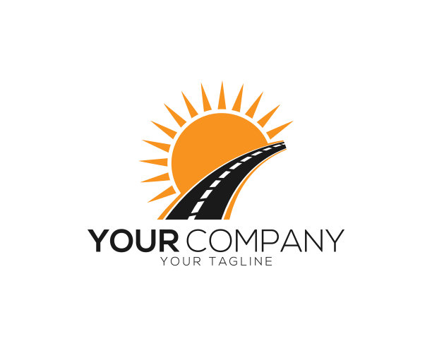 公路和高速公路都有太阳标志图片下载