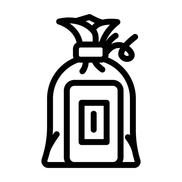 礼品袋肥皂线图标矢量插图图片下载