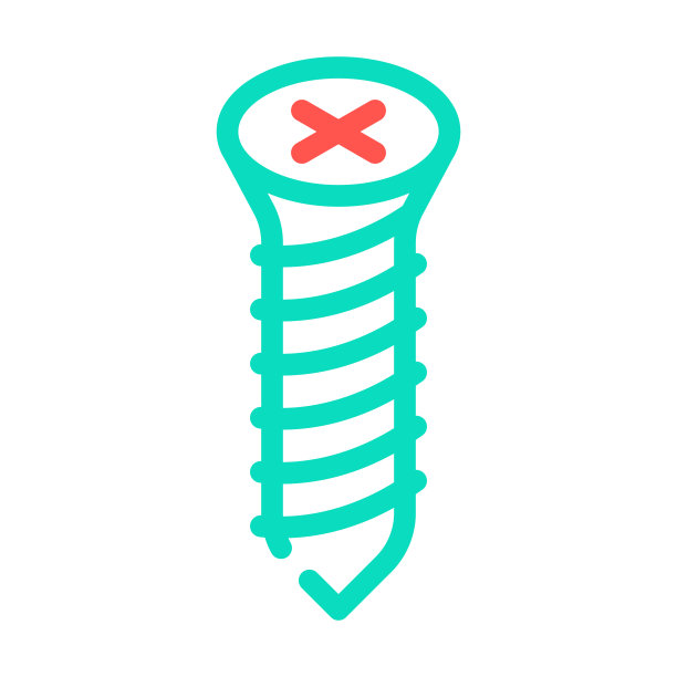 螺栓金属组装彩色图标矢量插图图片下载
