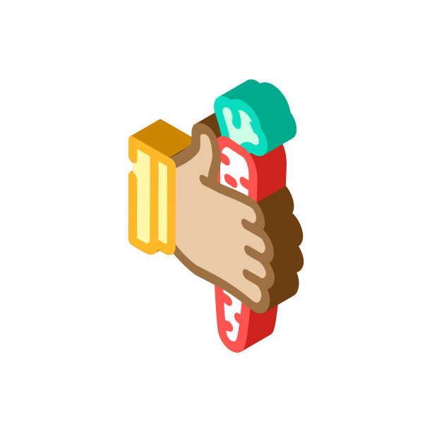 食物手胡萝卜等距图标矢量插图图片下载