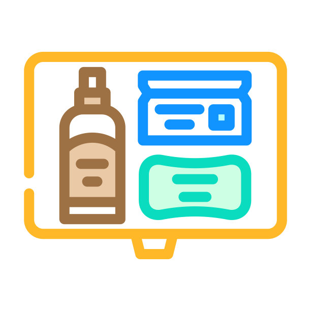 肥皂礼品套装彩色图标矢量插图图片下载