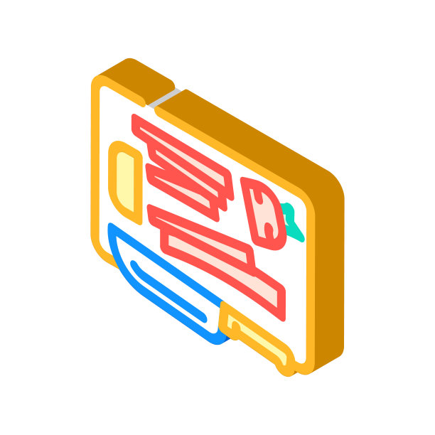 条状切切片胡萝卜等距图标矢量插图图片下载