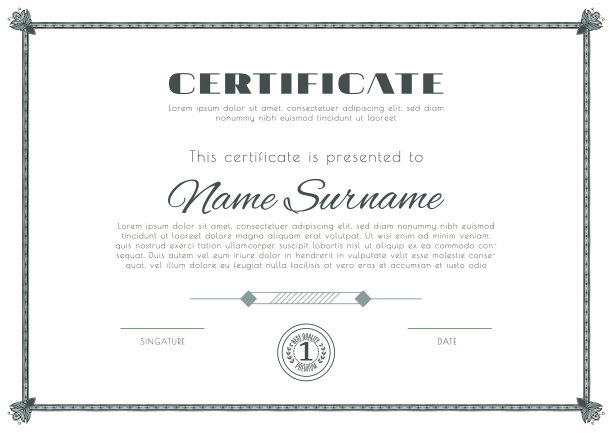 证书具装饰性细框白色图片下载