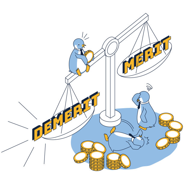 等距插图的企鹅惊讶地发现缺点大于优点图片下载