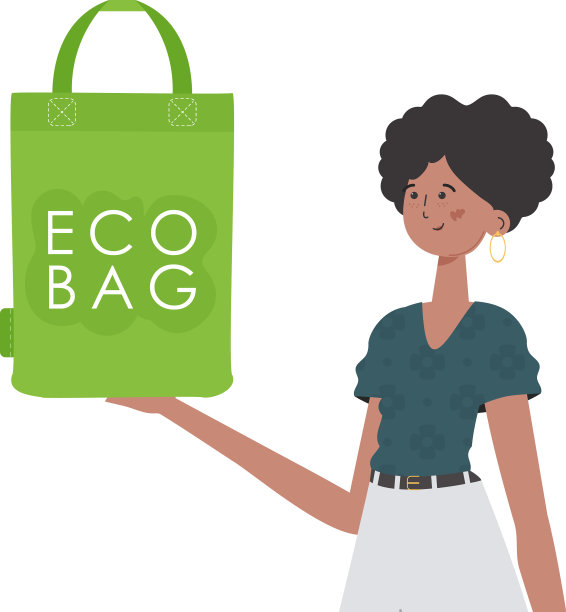 一个女人手里拿着一个环保袋图片下载