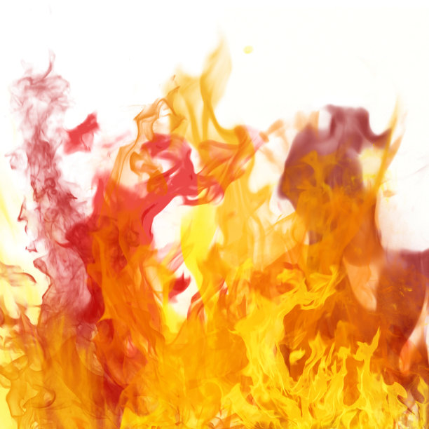 火焰在白色背景3d渲染插图图片下载