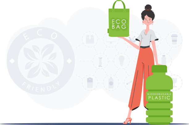 绿色世界和生态理念的女孩图片下载