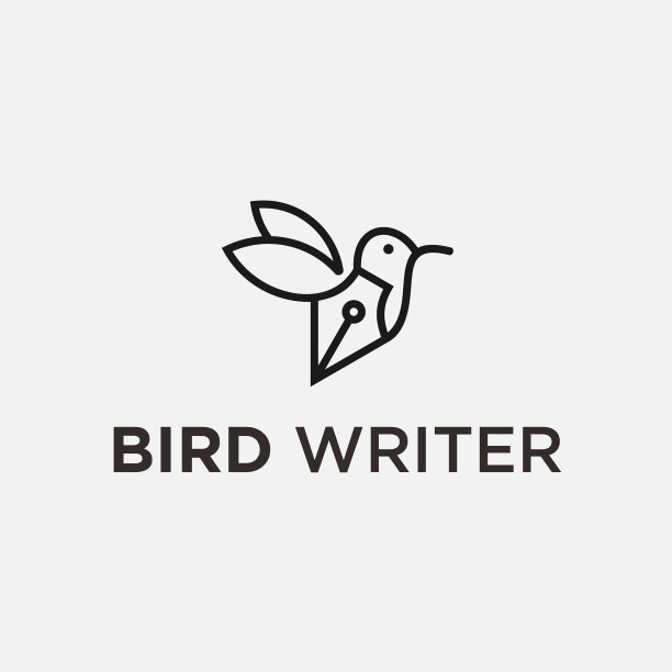 鸟笔logo设计图片下载