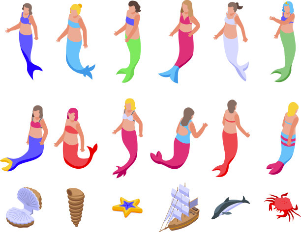 美人鱼图标设置等长女孩可爱图片下载