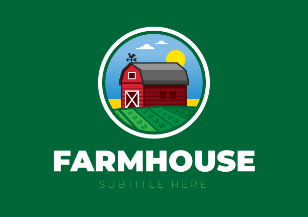 农场自然产品的标志图片下载