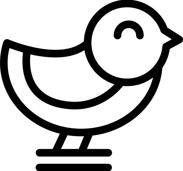 麻雀天图标勾勒动物飞行图片下载