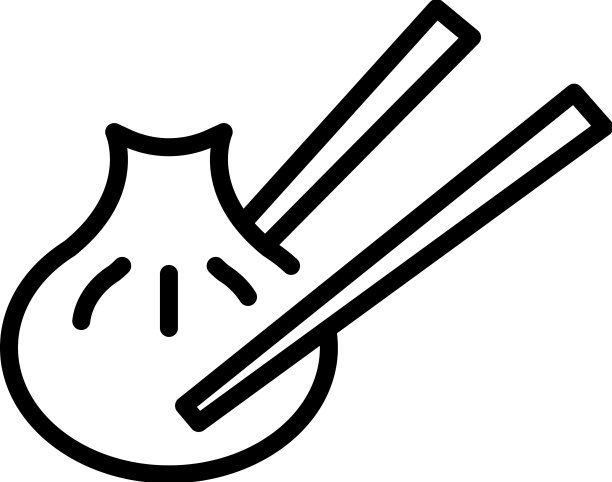 中国包子象征着包子食品的轮廓图片下载