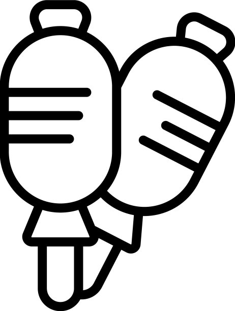 热狗图标轮廓玉米热狗棒图片下载