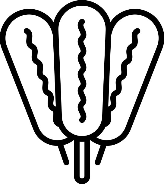 街头玉米热狗图标轮廓热街图片下载