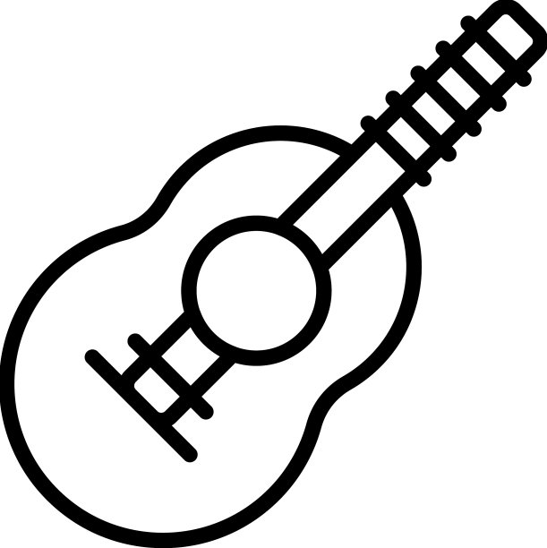 尤克里里风格的图标轮廓音乐夏威夷图片下载