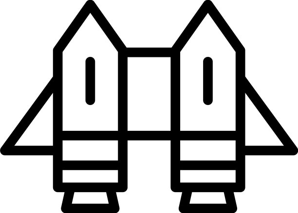 城市喷气背包图标轮廓推进速度图片下载