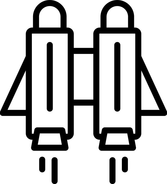 财务喷气背包图标轮廓工作技能图片下载