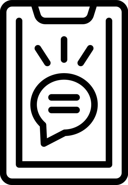 智能手机快乐短信图标轮廓脸图片下载