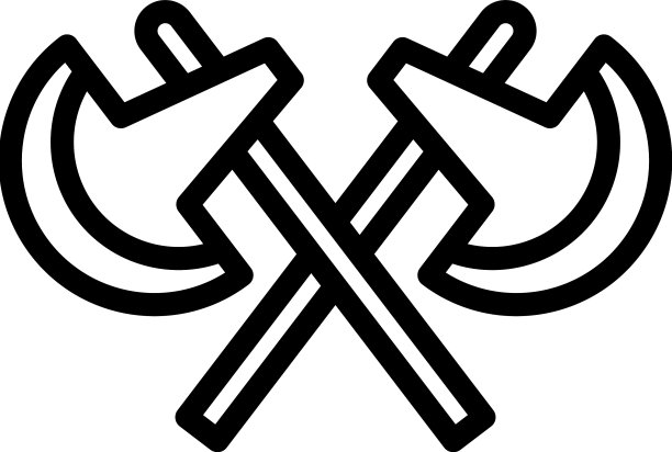 希腊战争工具图标勾勒了希腊罗马图片下载