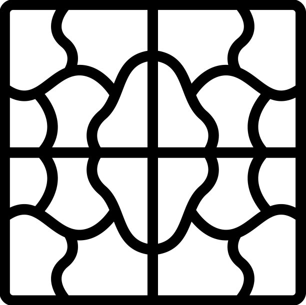 花园瓷砖图标轮廓地板图片下载