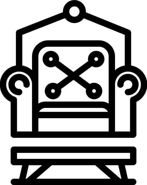 皇家扶手椅图标轮廓厂工作图片下载