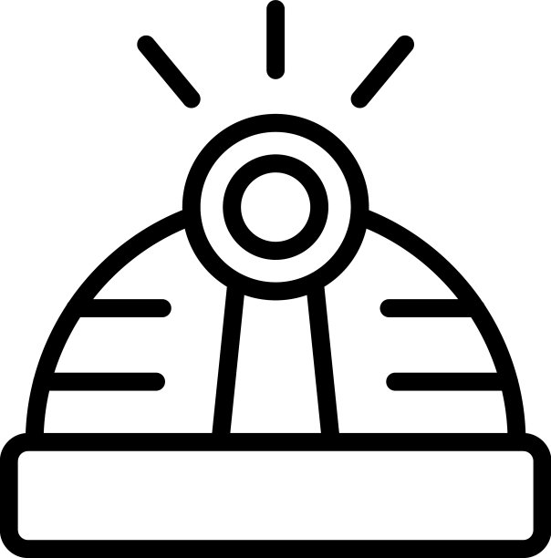 矿工轻头盔图标轮廓煤岩图片下载