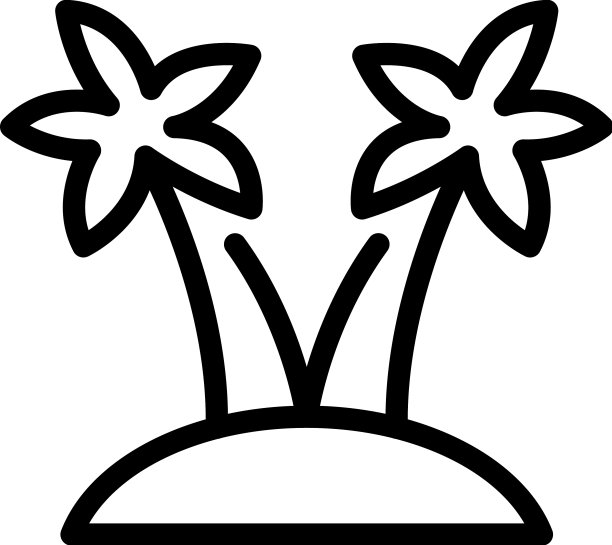 海滩岛图标概述克罗地亚地图图片下载