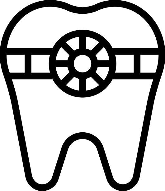 宝石牙齿轮廓图标图片下载