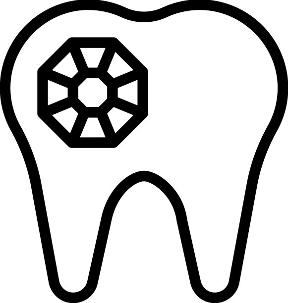 牙齿宝石轮廓图标图片下载