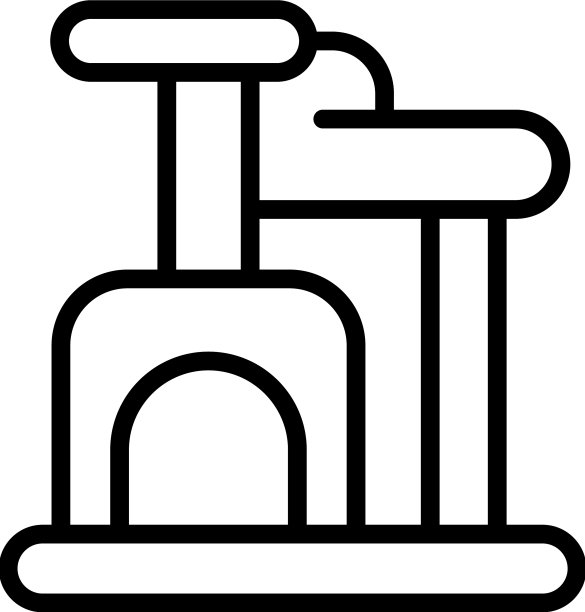 猫宠物屋图标轮廓玩具床图片下载