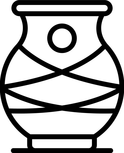 印度花瓶图标的轮廓向西旅行图片下载