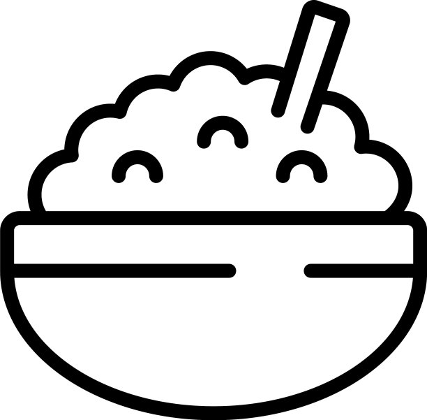 米饭碗图标轮廓亚洲寿司图片下载