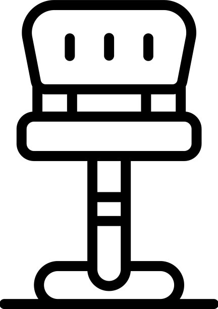 咖啡馆座位图标轮廓酒吧凳子图片下载